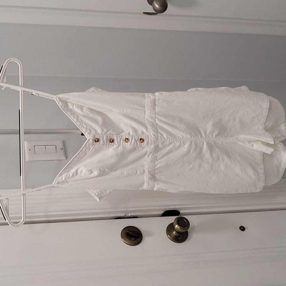 Abercrombie & Fitch White Cotton Tie-Back Romper Size Small